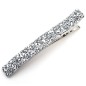Grande pince cheveux paillettes 12.5cm - argent
