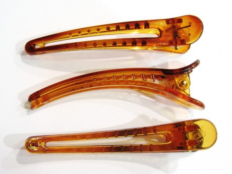 Pince plate marron lot de 6pcs 9.5cm