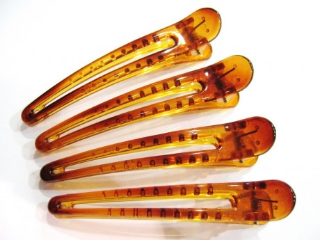 Pince plate marron lot de 6pcs 7.7cm