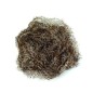 Fleur en tissu synthétique motif panthère marron diamètre 7cm