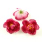 Lot de 10 fleurs artificielles sans tige 40mm - Fuchsia