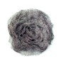 Fleur en tissu synthétique motif panthère taupe diamètre 7cm