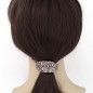 Elastique cheveux ovale paillette 5cm - bleu multicolore