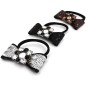 Elastique noeud en sequin - marron