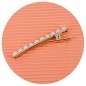 Pince cheveux crocodile longue 1 rang de perles 6cm