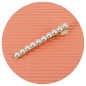 Pince cheveux crocodile longue 1 rang de perles 6cm