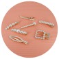Pince cheveux crocodile longue 1 rang de perles 6cm
