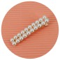 Barrette pince cheveux perles 2 rang - 6cm