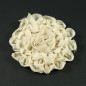 Fleur en tissu synthétique beige, diamètre environ 9cm