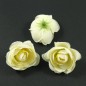 Lot de 10 fleurs artificielles sans tige 40mm - Beige Lot de 10 fleurs artificielles sans tige 40mm - Beige