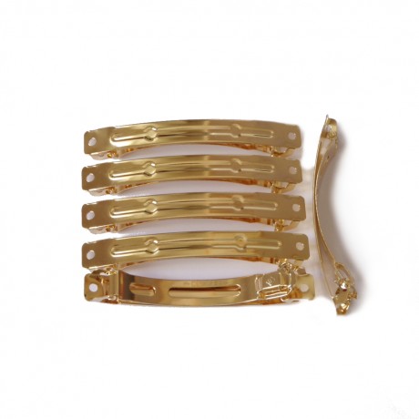 10 barrettes "Clip Paris" 8cmx1cm monture doré