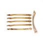 50 barrettes fines "Clip Paris" en métal 8cmx0,3cm - doré