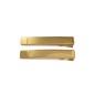 2 Pinces cheveux crocodile plat en métal doré 8cmx1.3cm 2 Pinces cheveux crocodile plat en métal doré 8cmx1.3cm
