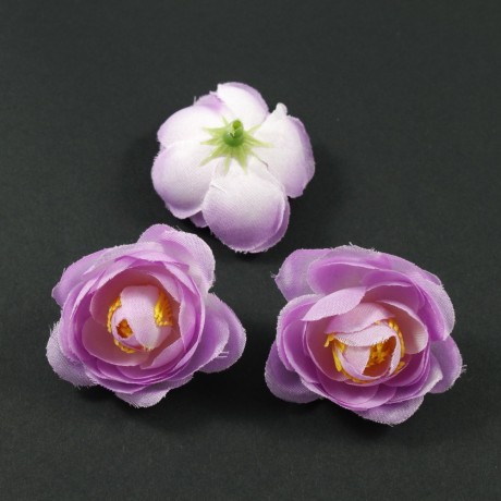 Lot de 10 fleurs artificielles sans tige 40mm - Mauve