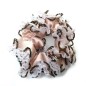 Elastique chouchou cheveux tissu et perles - rose