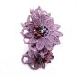 Elastique chouchou cheveux ou bracelet perle fleur - mauve