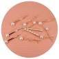 Lot de 2 barrettes pince cheveux doré et perle - 5.2cm
