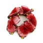 Elastique chouchou cheveux ou bracelet perle fleur - rouge