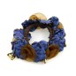 Elastique chouchou cheveux ou bracelet perle fleur - bleu