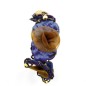 Elastique chouchou cheveux ou bracelet perle fleur - bleu