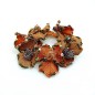 Elastique chouchou cheveux ou bracelet perle fleur - orange