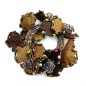 Elastique chouchou cheveux ou bracelet perle fleur - marron