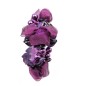 Elastique chouchou cheveux ou bracelet perle fleur - prune