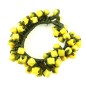 Bracelet ou élastique cheveux perles - jaune