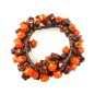 Elastique cheveux ou bracelet perles- orange marron