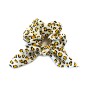 Gros chouchou élastique cheveux à pan leopard - jaune