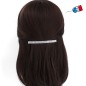 Barrette cheveux Made in France paillette fine longue 10cm - gris Barrette cheveux Made in France paillette fine longue 10cm - gris