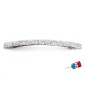 Barrette cheveux Made in France paillette fine longue 10cm - argenté