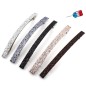 Barrette cheveux Made in France paillette fine longue 10cm - argenté