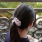 Bracelet ou élastique cheveux perles - rose