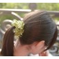 Elastique chouchou cheveux ou bracelet perle - vert