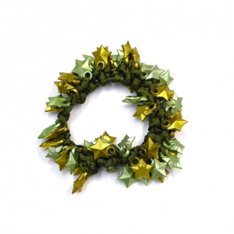 Elastique cheveux perles étoile ou bracelet - vert