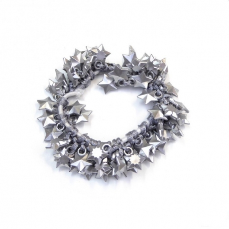 Elastique cheveux perles étoile ou bracelet - argent