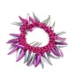 Elastique cheveux ou bracelet perles pointues - rose argent