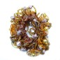 Elastique chouchou cheveux ou bracelet perles - marron