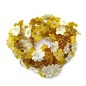 Elastique chouchou cheveux ou bracelet perle fleur - jaune