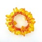 Elastique cheveux ou bracelet perles transparente - orange