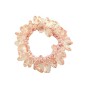 Elastique cheveux ou bracelet perles transparente - rose poudré
