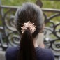 Elastique cheveux ou bracelet perles transparente - rose poudré