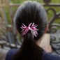 Elastique cheveux ou bracelet perles pointues - rose argent