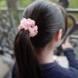 Elastique chouchou cheveux ou bracelet perle fleur - rose