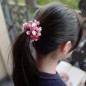 Elastique chouchou cheveux ou bracelet perle fleur - rouge