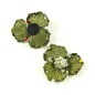 Lot de 2 fleurs en tissu et perles fait main 4.5m vert