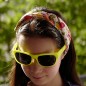 Bandeau headband cheveux tissu imprimé fruits, modulable - ivoire Bandeau headband cheveux tissu imprimé fruits, modulable - ivoire