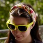 Bandeau headband cheveux tissu imprimé fruits, modulable - ivoire Bandeau headband cheveux tissu imprimé fruits, modulable - ivoire