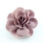 Fleur camélia en tissu synthétique diamètre 7cm - mauve